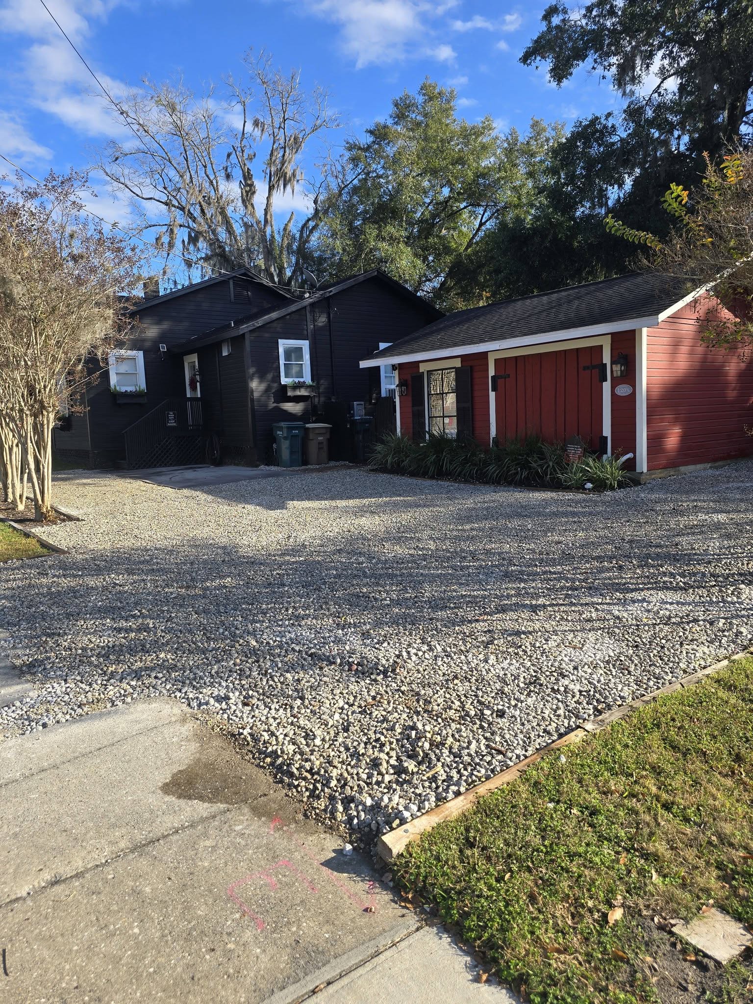 Driveway after